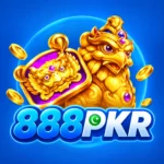 888PKR Game logo and golden gaming character