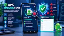 APK malware scan checking an Android app for security threats