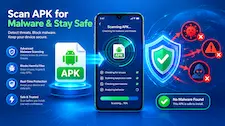 APK malware scan checking an Android application for security threats