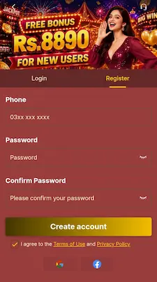 AONE777 Game registration page